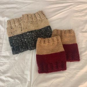 2 Pairs of  Handmade Boot Socks